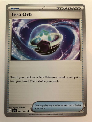 Tera Orb collectible Pokemon card new