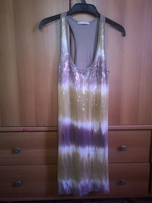 Ysatis mini dress with sequins, tie-dye ombre, size 1 Small
