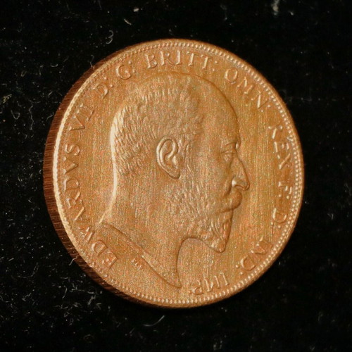 English Pound Coin 24K Gold Plated New Edward Head 1906-1909