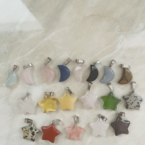 Star and crescent moon pendants for necklace like new