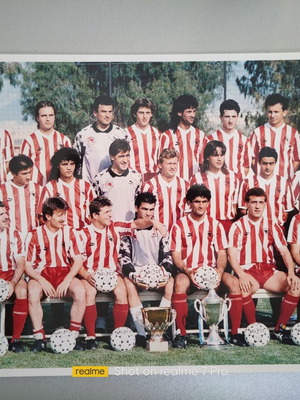 Olympiacos 1989-90 Photo new, authentic, 20x28 cm