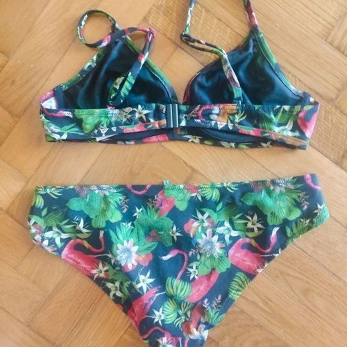 Princesse TamTam Bikini new, size S with flamingo print