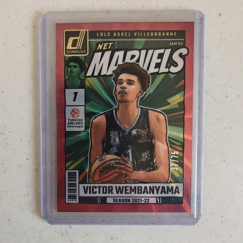 Panini Euroleague Victor Wembanyama Red Laser card /75