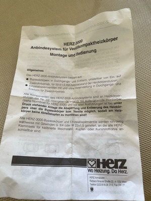 Herz heating valve new
