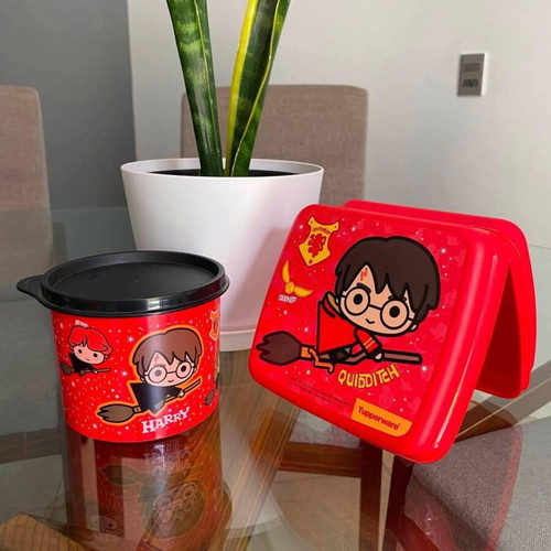 Harry Potter Tupperware set, 600 ml container and sandwich box