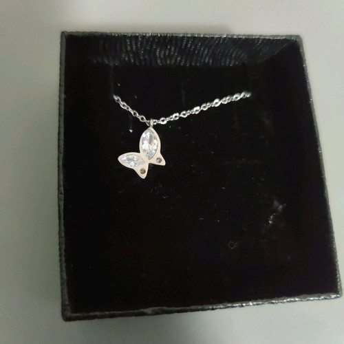 Amor Amor necklace and bracelet set stainless steel new, silver