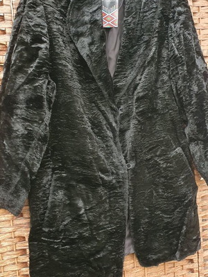 Vintage soft γούνα από πρόβατο σαν καινούργιο, μαύρη