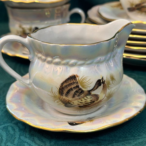 Soviet Birds Korosten Porcelain Set like new for 5 persons