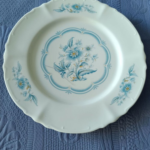 Decorative plate from French porcelain like new, diameter 25 cm