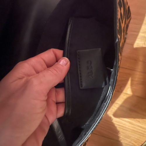 Aldo shoulder bag made of genuine leather like new, black and brown