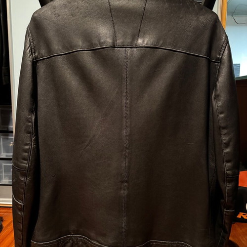 Chevignon B-Flake leather jacket XL black like new
