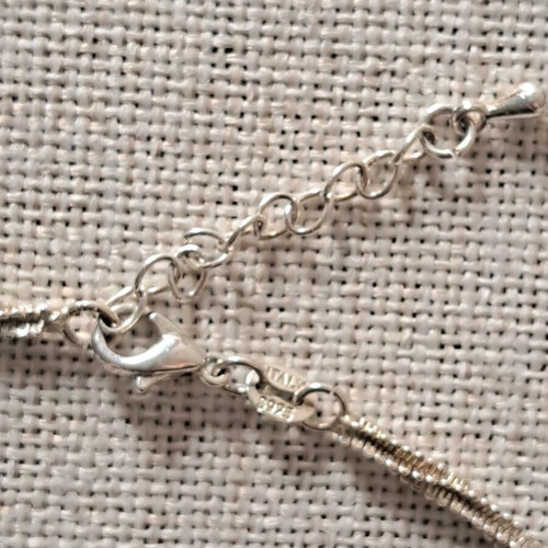 Italian 925 Silver Ankle Bracelet like new with Unique Weave