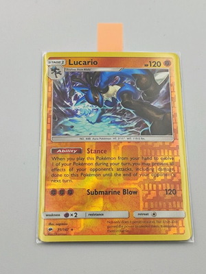Lucario 71/147 Reverse Holo Pokemon Burning Shadows καινούργιο