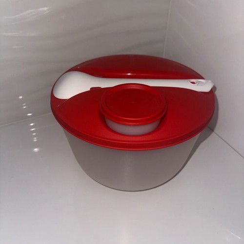 Tupperware salad container new with handle and dip bowl