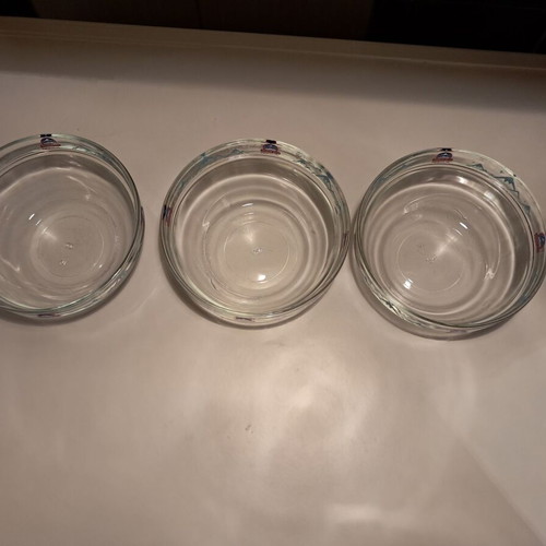 Olympus glass bowl set of 3 for dessert and salads, new
