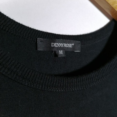 Denny Rose sleeveless blouse used, size M, black with fringes