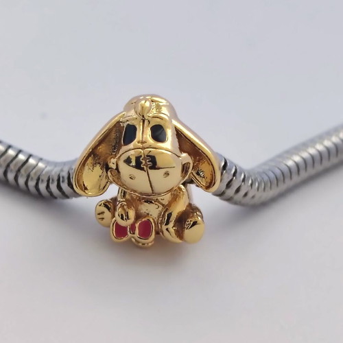 Charm Disney Winnie the Pooh new, silver with red enamel