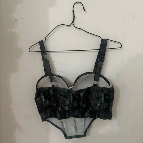 Shein Corset Top like new, colorful green, size M