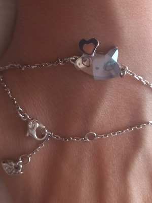 Swarovski cat bracelet like new, silver