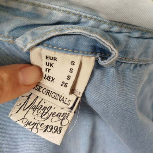 Bershka denim shirt almost new, blue, size S