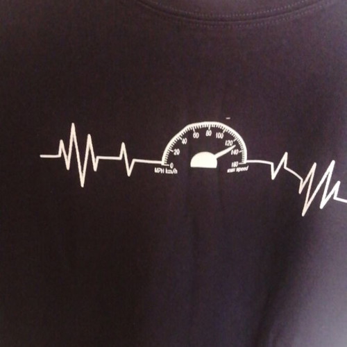 Men's T-shirt navy blue 2XL cotton new with decibel graphic