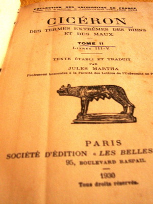 Ciceron Des Termes Extrêmes Des Biens Et Des Maux Tome II used