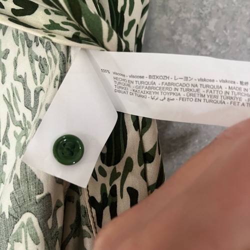 Zara women's shirt new, size S, beige and green