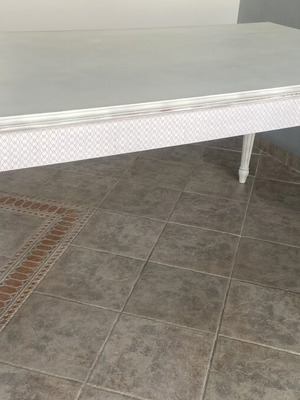 Χειροποίητο shabby chic ξύλινο τραπέζι τραπεζαρίας με 2 συρτάρια σαν καινούργιο