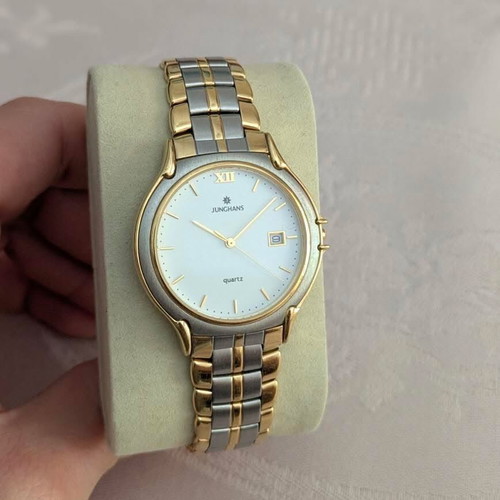 Junghans Armbanduhr 47/1675 Quartz watch like new, two toned