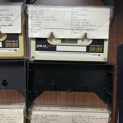 Stereo Compact Cassettes C-60 used, pack of 6, laika and Spanish songs