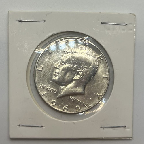 Half Dollar 1969 America used, silver 0.400