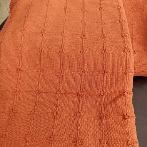 Summer throw set new 2 pieces cotton brick color