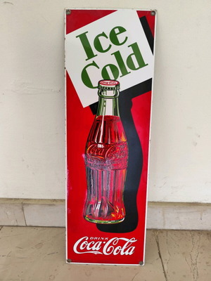 Coca Cola metallic signboard like new, porcelain enamel