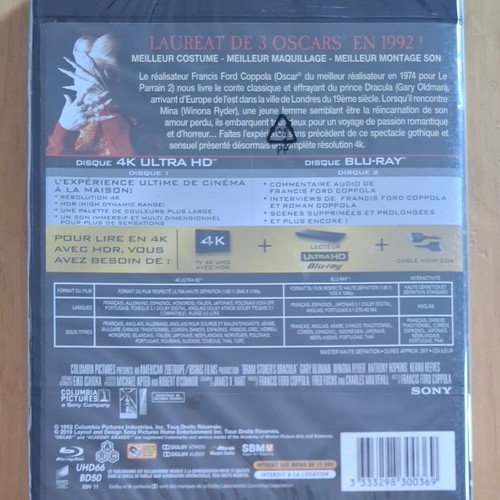 Bram Stoker's Dracula 4K Ultra HD + Blu-ray special 25th anniversary edition