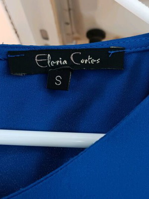 Eleria Cortes blue dress with cape back S like new
