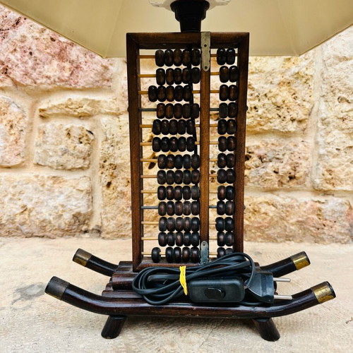 Chinese abacus table lamp 1950s new