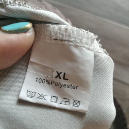 Elastic bell-bottom pants with front print, like new, size XL