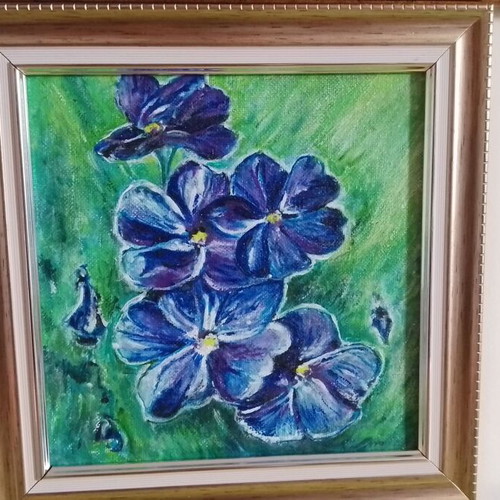 Painting on canvas in frame