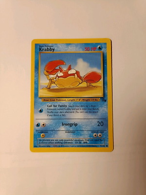 Krabby (Fossil 51/62) Pokemon карта употребявана
