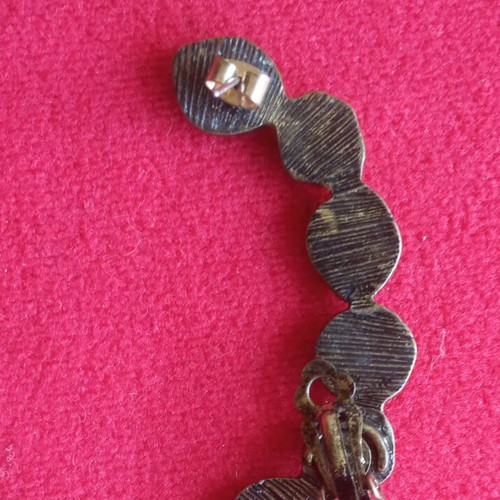 Vintage single ear climber earring with semiprecious stones, like new