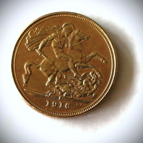 English Gold Pound Coin 24K George King Replica New