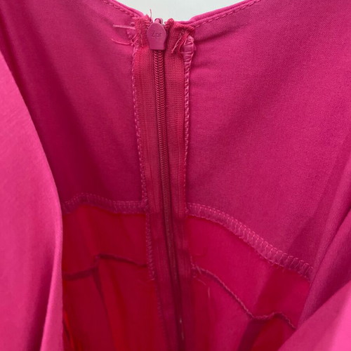 Mini dress pink like new, fuchsia with zipper