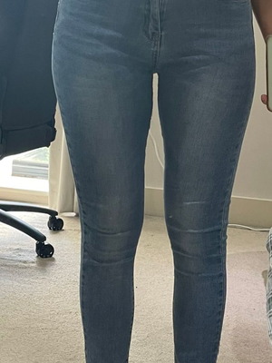 Jeans γαλάζια μεταχειρισμένα, τέλεια κατάσταση, μέγεθος M 38 10