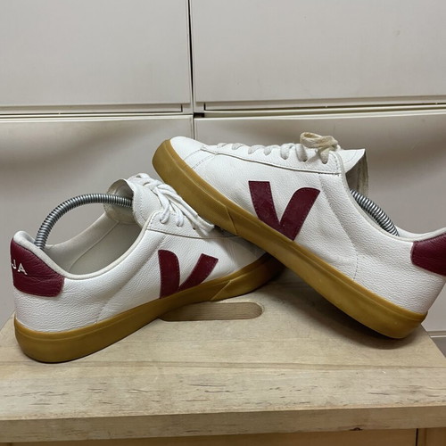 Veja sneakers size 44 like new, white and burgundy