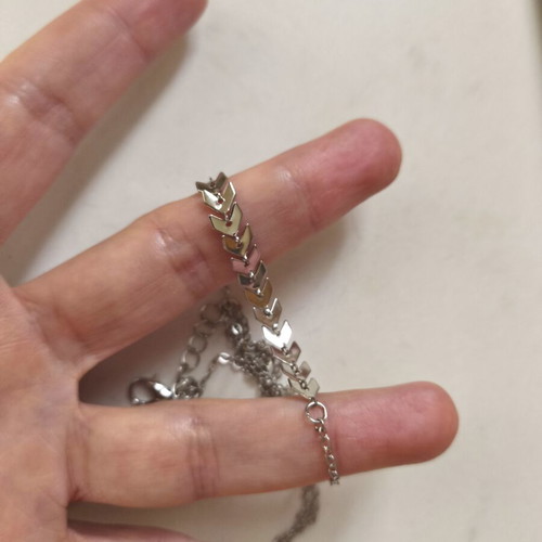Anklet made of steel, new, adjustable strap