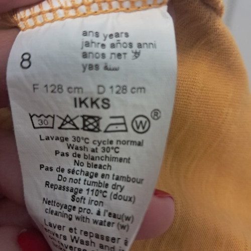 Ikks long-sleeve shirt for boy 8 years like new, yellow