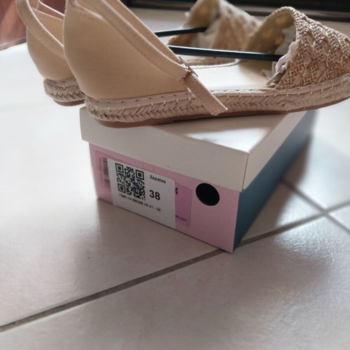 Espadrilles beige size 38 new with ankle strap