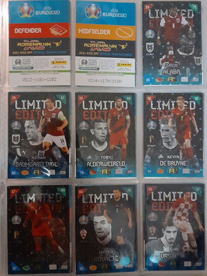 Euro 2020 Kick Off Adrenalyn XL Limited Edition cards pack of 44 like new