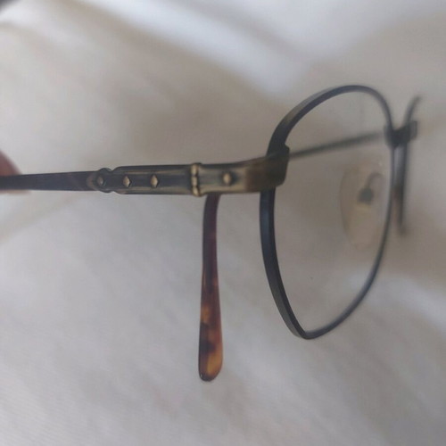 Vintage eyeglasses like new, Italian metal frame tortoiseshell