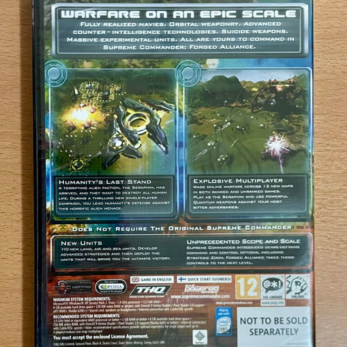 Supreme Commander: Forged Alliance PC game new